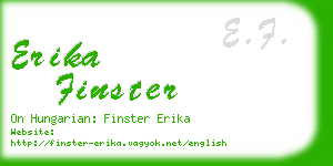 erika finster business card